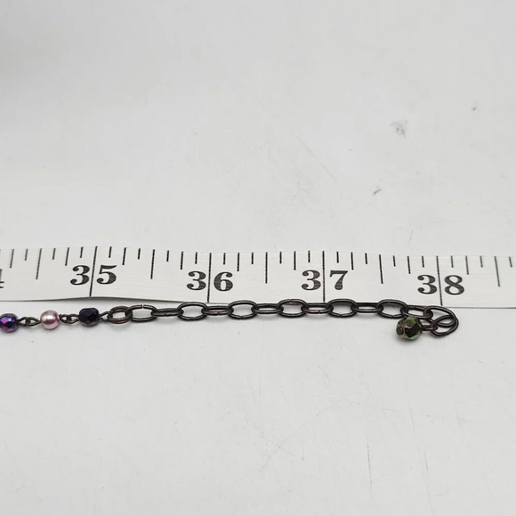 Joan Rivers Multi-Bead Necklace With Purple Pink Blue Glass Beads 37 Inches - Picture 5 of 5